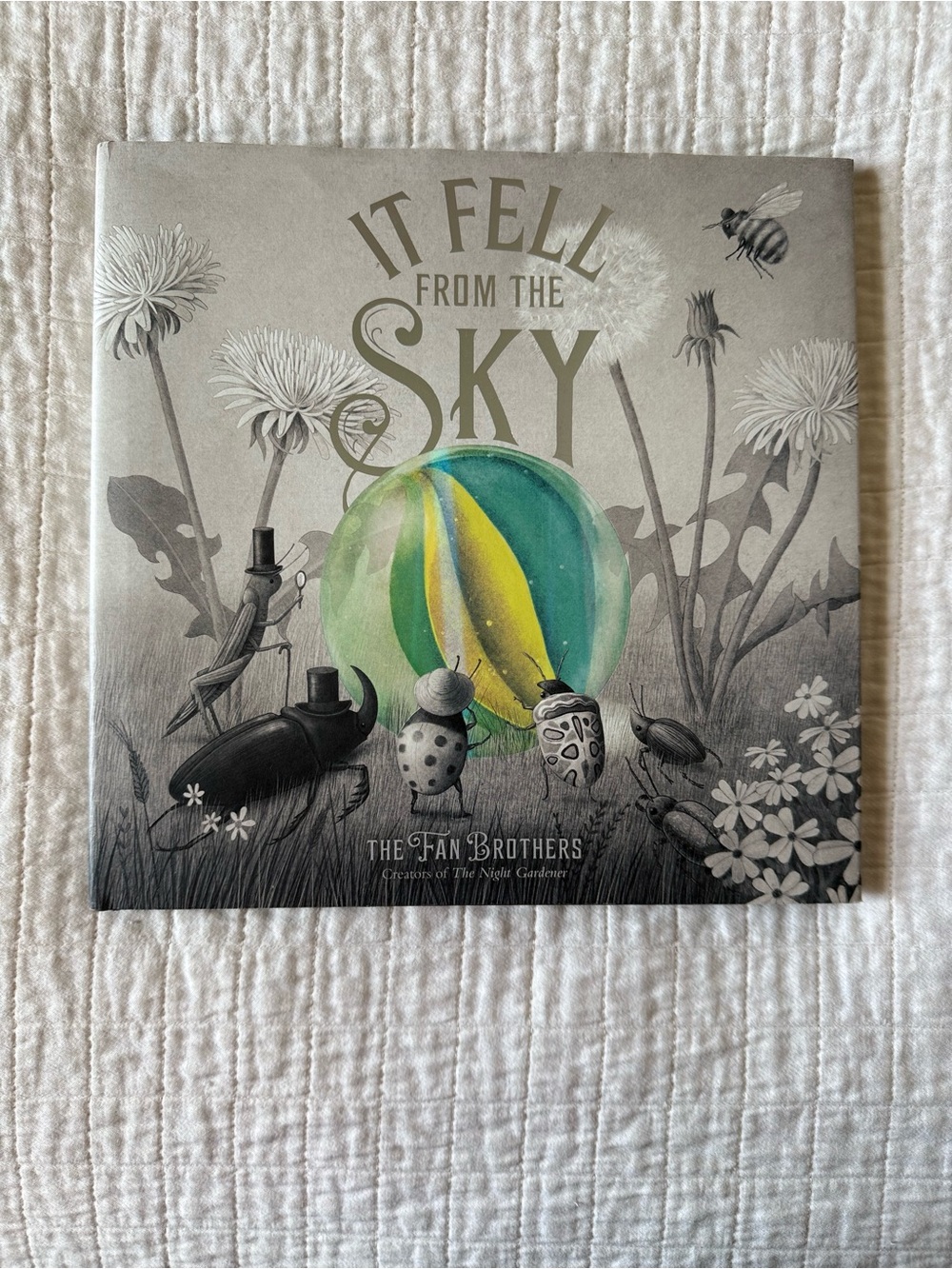 It Fell From The Sky Hardcover Book — Green & Yellow Marble Cover m
